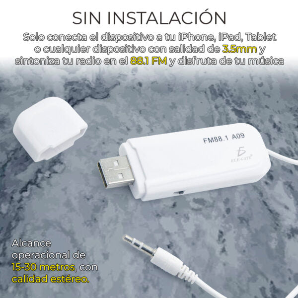 Transmisor Fm Recargable Usb Batería De Litio