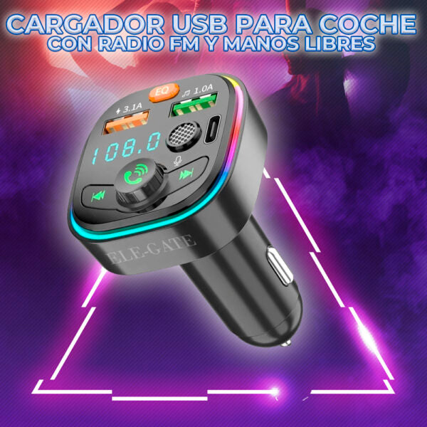 Transmisor Bluetooth Para Coche Bluetooth 5.0 Y Qc 3.0