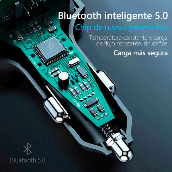 Transmisor Bluetooth Para Coche Bluetooth 5.0 Y Qc 3.0