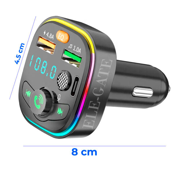 Transmisor Bluetooth Para Coche Bluetooth 5.0 Y Qc 3.0