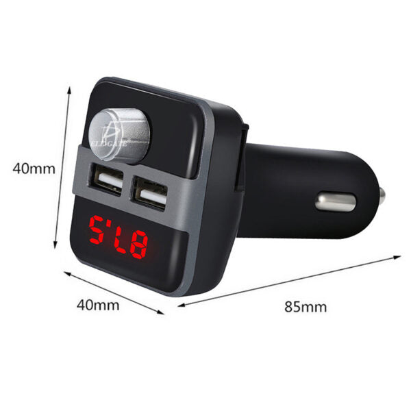 Bluetooth Transmisor Fm Auto Manos Libres Cargador Usb 3.0