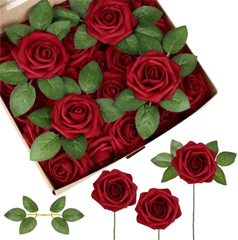 Flores artificiales de rosas