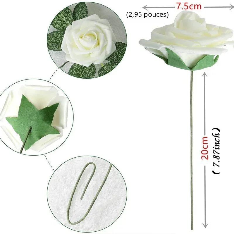 Flores artificiales de rosas
