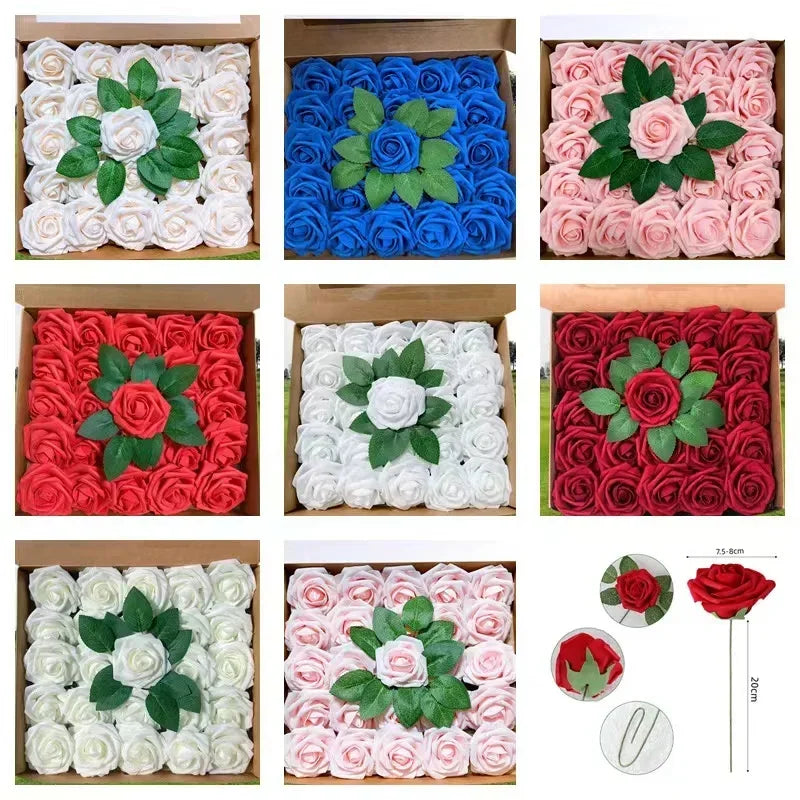 Flores artificiales de rosas
