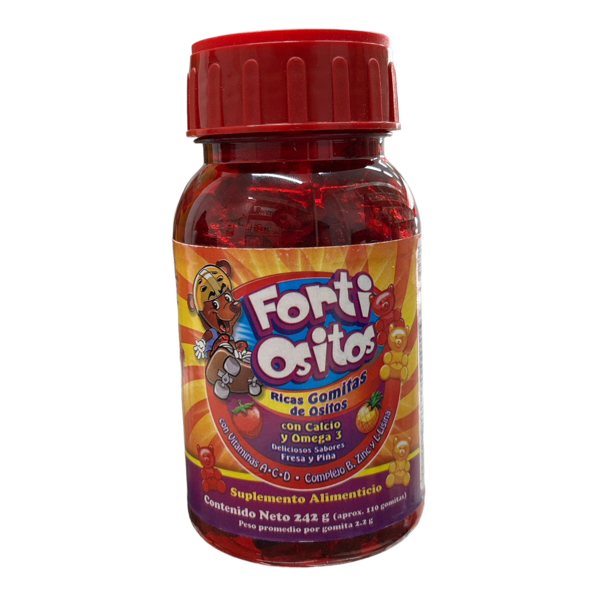 GOMITAS FORTI  OSITOS VERDE Y ROJA C/110 NATUTECH
