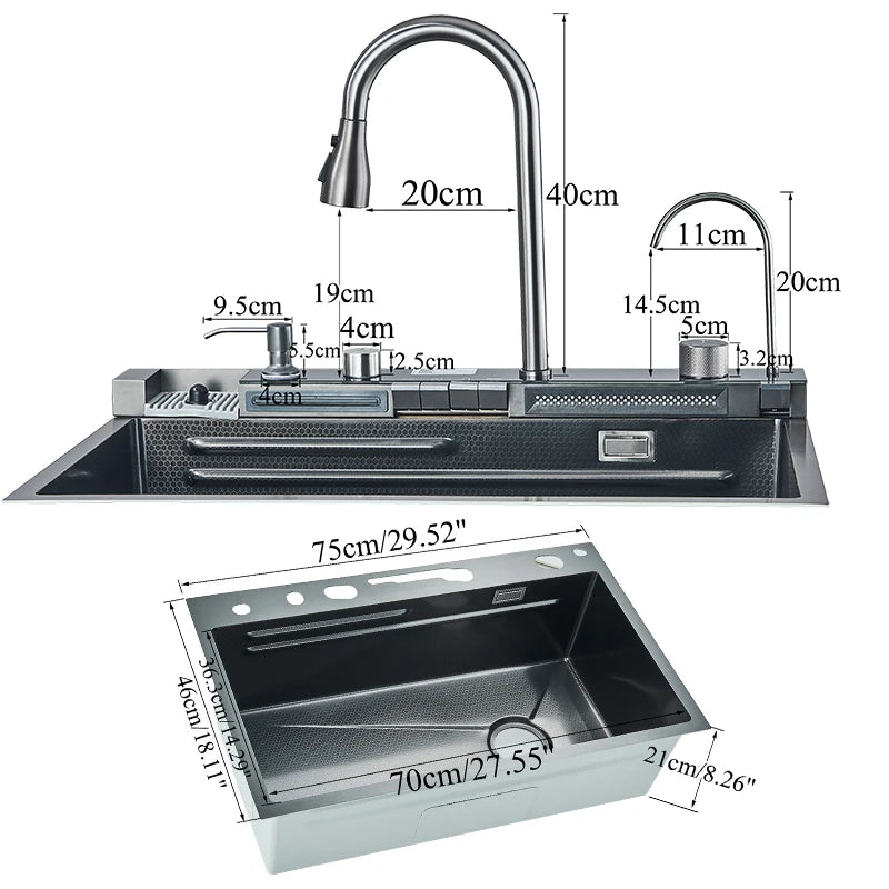 Fregadero de cocina de acero inoxidable 304