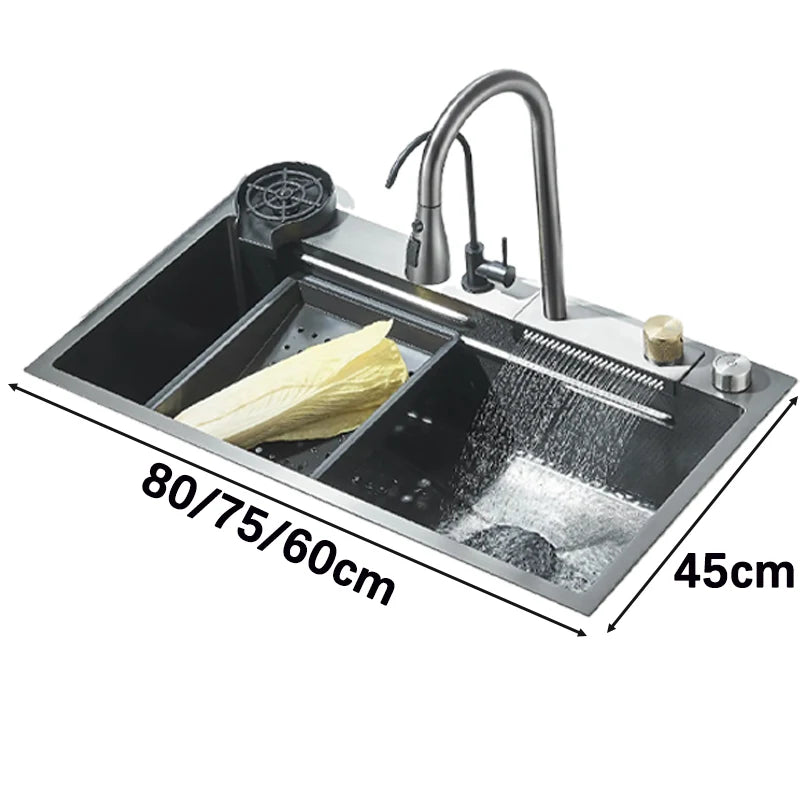 Fregadero de cocina multifunción de acero inoxidable