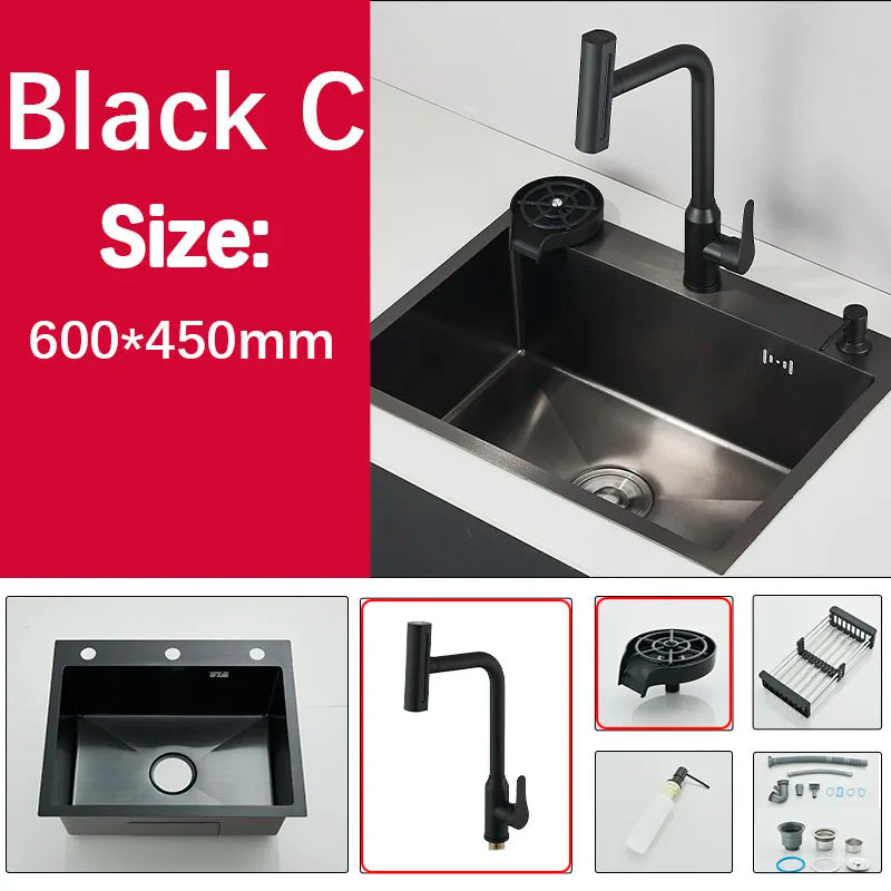 Fregadero de cocina multifunción de acero inoxidable