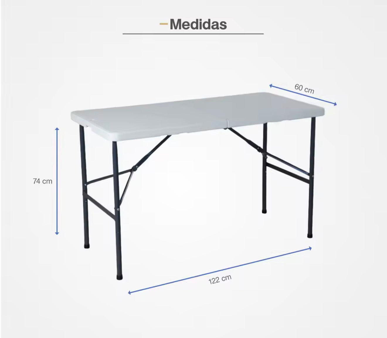 Mesa Plegable Blanca de 122 centímetros