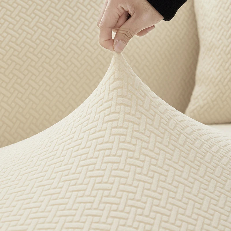 Funda de sofá elástica Jacquard para sala de estar,