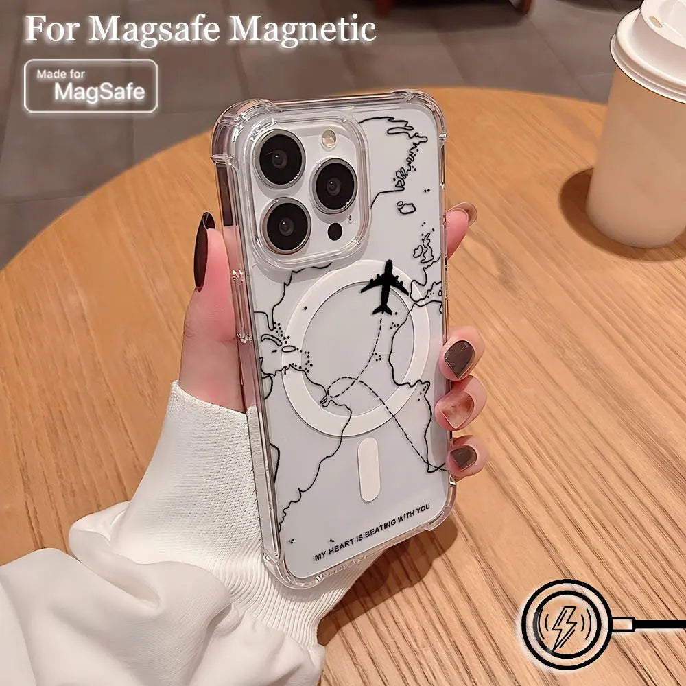 Funda magnética para iPhone 16 15 14 13 12 11 8 Plus Mini Pro Max