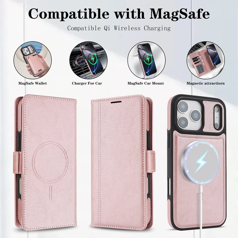 Funda magnética 2 en 1 para iPhone 17Air 17 Promax 16 Pro Max 15 Plus 14 13 12 16