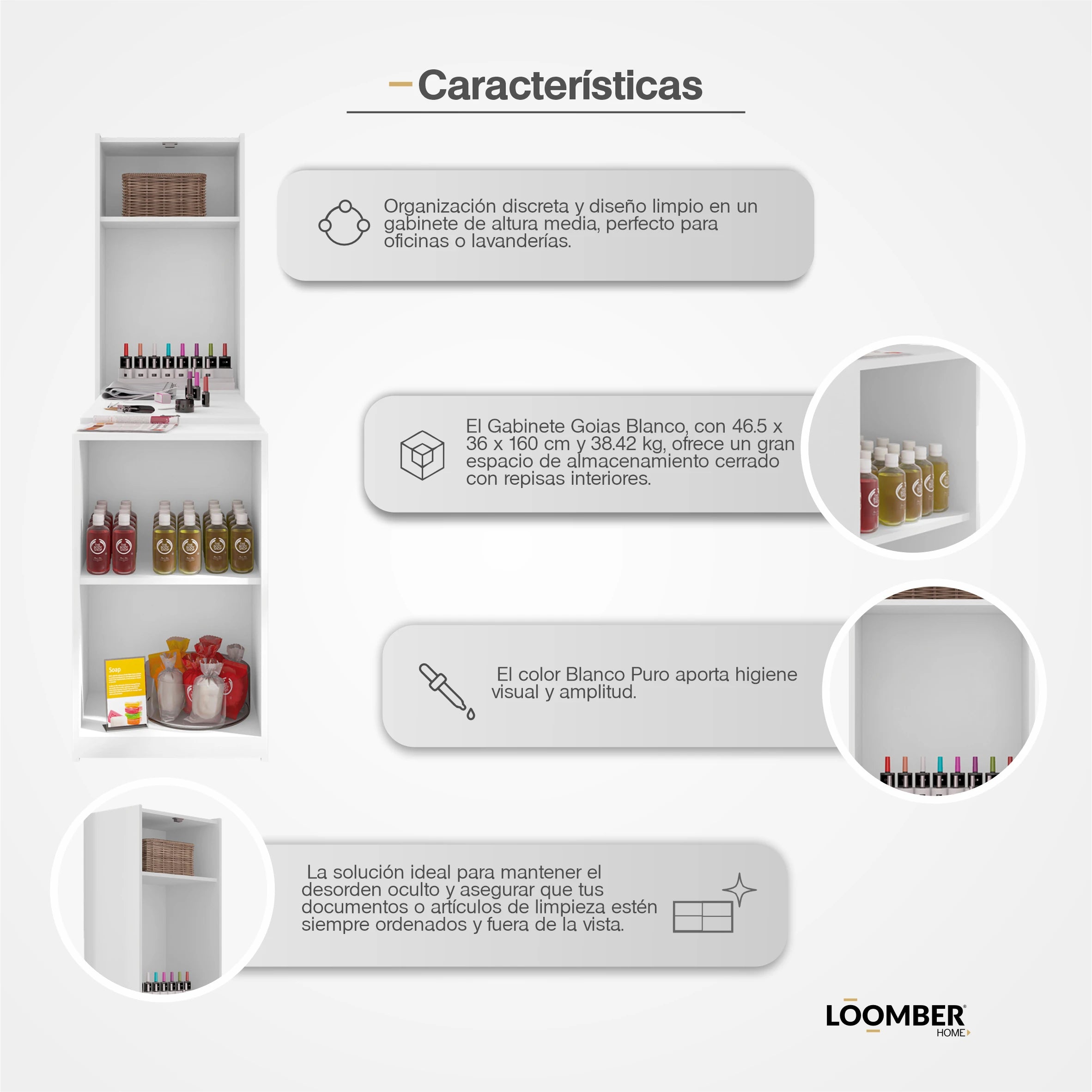 Gabinete Multifuncional Goias Blanco Loomber
