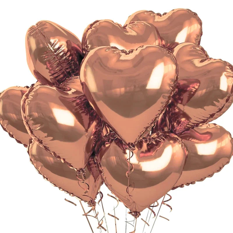 Globos inflables de helio con forma de corazón rojo 50 PC