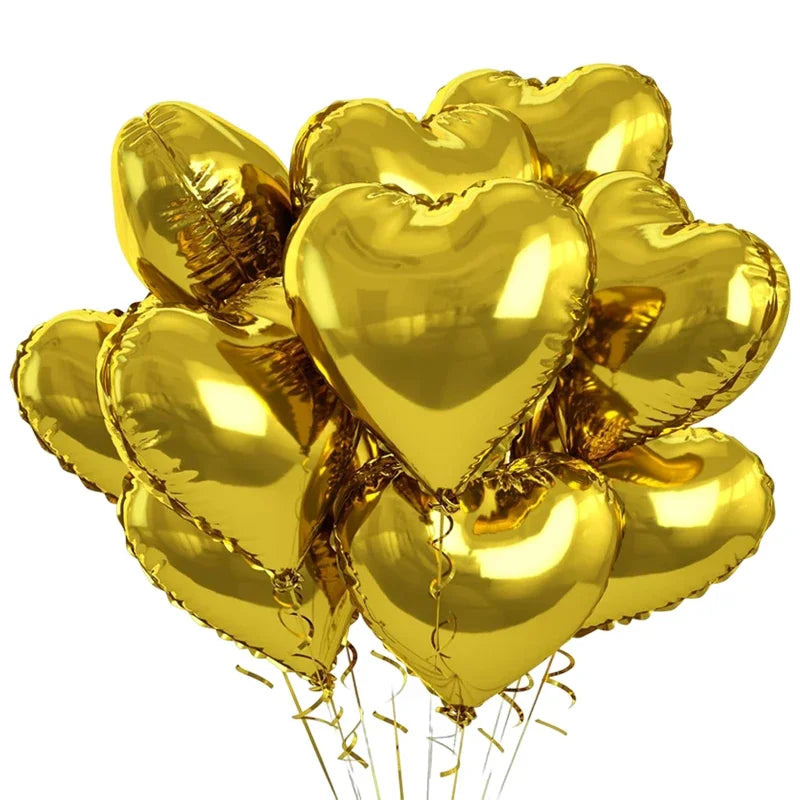 Globos inflables de helio con forma de corazón rojo 50 PC