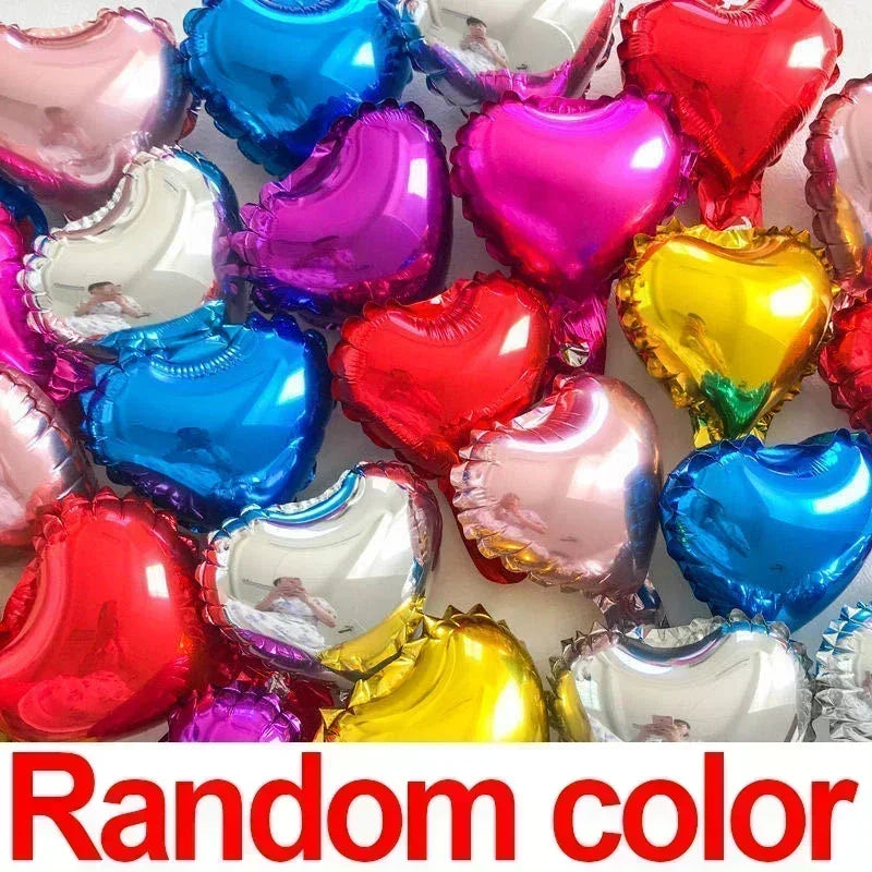Globos inflables de helio con forma de corazón rojo 50 PC