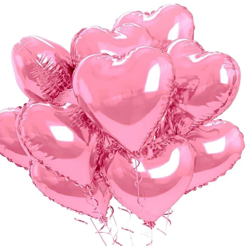 Globos inflables de helio con forma de corazón rojo 50 PC