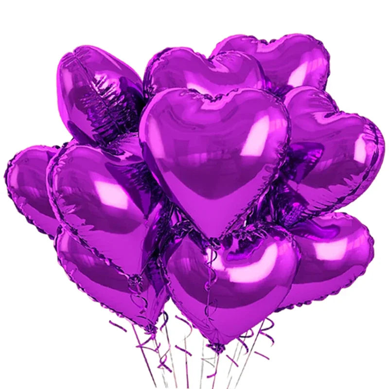 Globos inflables de helio con forma de corazón rojo 50 PC