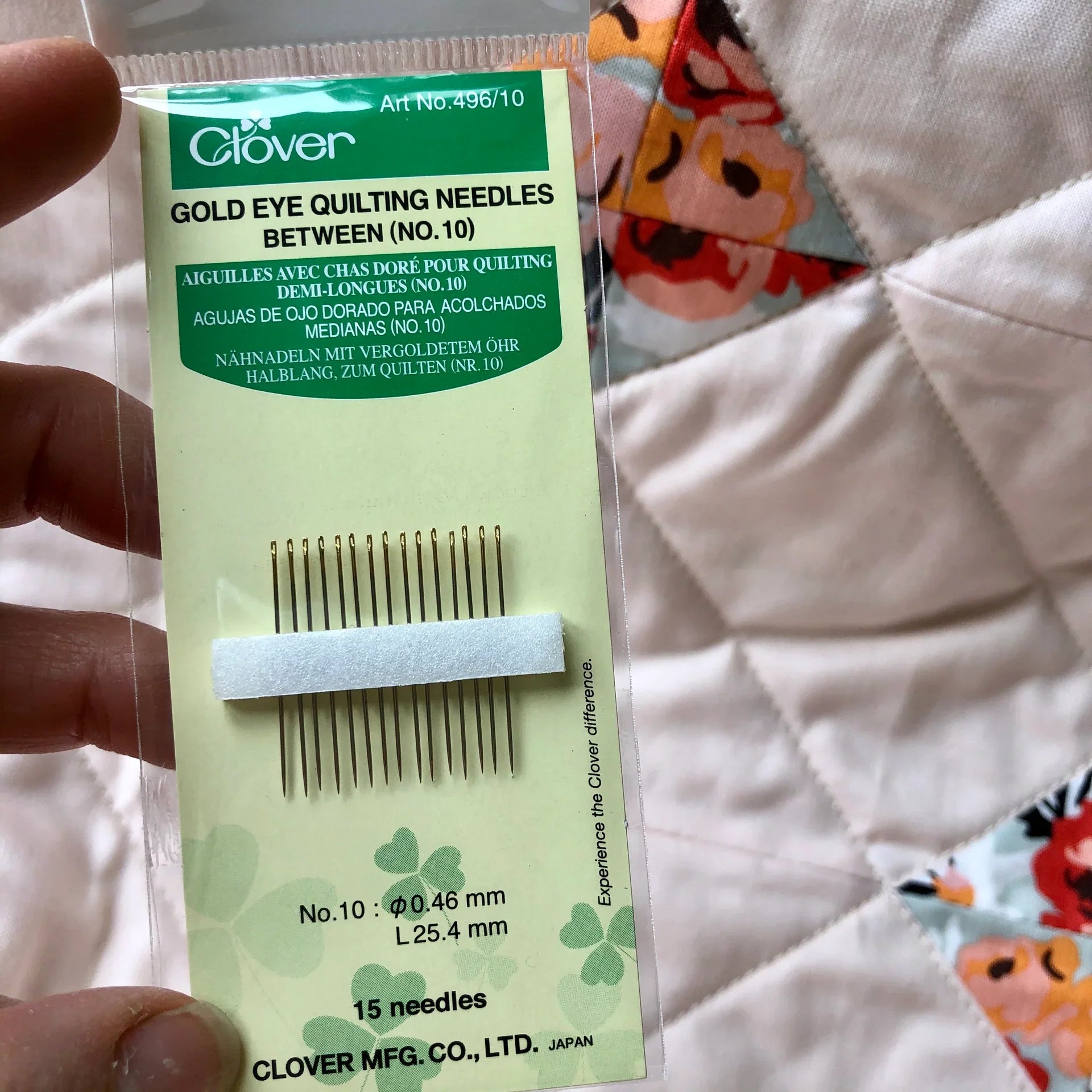 15 Agujas de Ojo Dorado para Patchwork Mediana #10