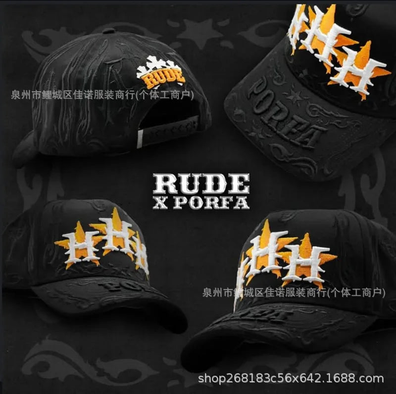 Gorra de Béisbol Ajustable DANDY con Bordado de Letras, Estilo Hip Hop, Moderna, Transpirable, con Protección Solar, Parte Superior Redonda y Flexible