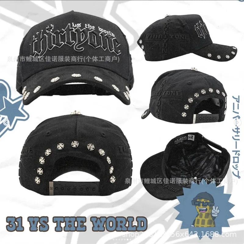 Gorra de Béisbol Ajustable DANDY con Bordado de Letras, Estilo Hip Hop, Moderna, Transpirable, con Protección Solar, Parte Superior Redonda y Flexible
