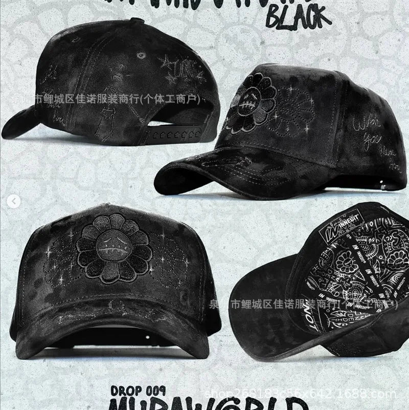 Gorra de Béisbol Ajustable DANDY con Bordado de Letras, Estilo Hip Hop, Moderna, Transpirable, con Protección Solar, Parte Superior Redonda y Flexible