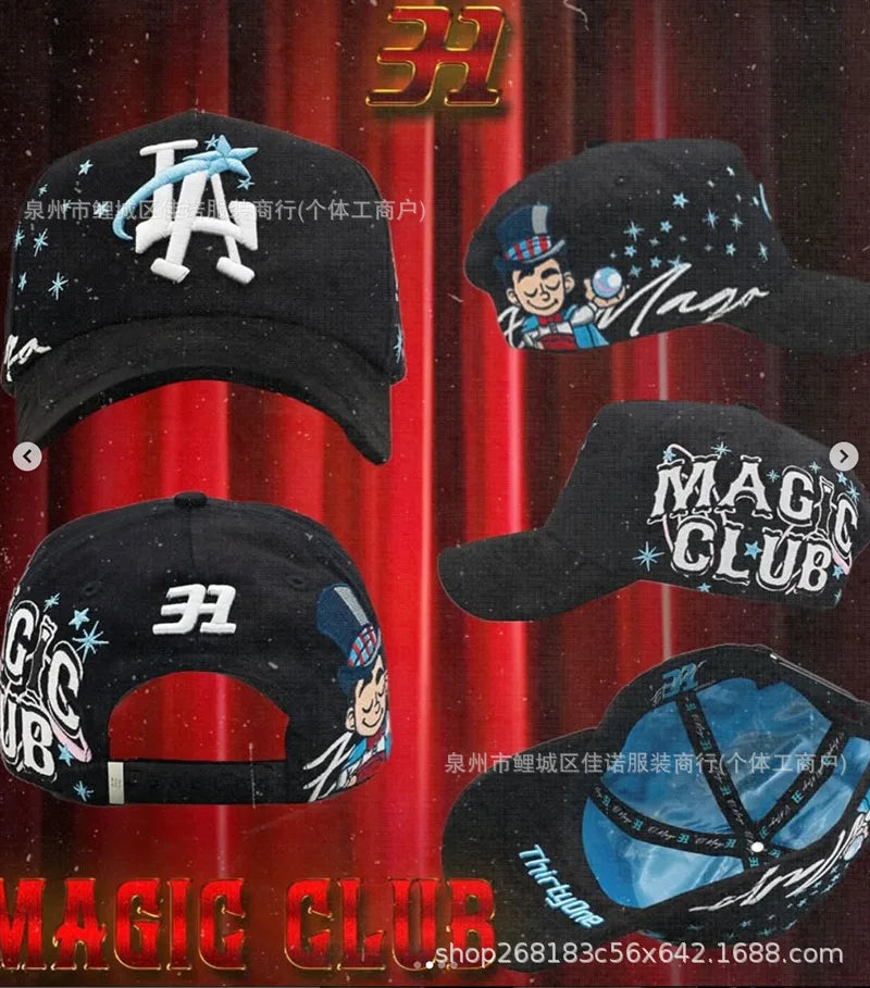 Gorra de Béisbol Ajustable DANDY con Bordado de Letras, Estilo Hip Hop, Moderna, Transpirable, con Protección Solar, Parte Superior Redonda y Flexible