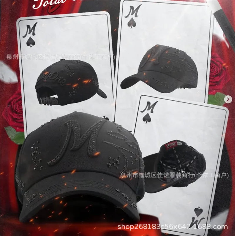 Gorra de Béisbol Ajustable DANDY con Bordado de Letras, Estilo Hip Hop, Moderna, Transpirable, con Protección Solar, Parte Superior Redonda y Flexible