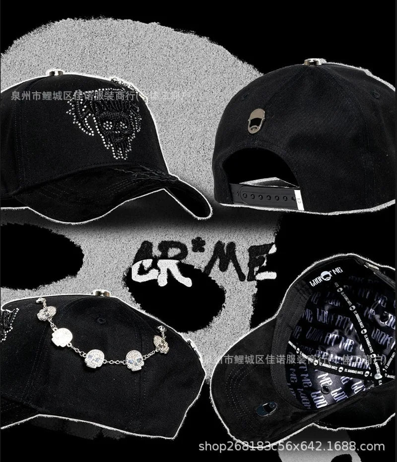 Gorra de Béisbol Ajustable DANDY con Bordado de Letras, Estilo Hip Hop, Moderna, Transpirable, con Protección Solar, Parte Superior Redonda y Flexible