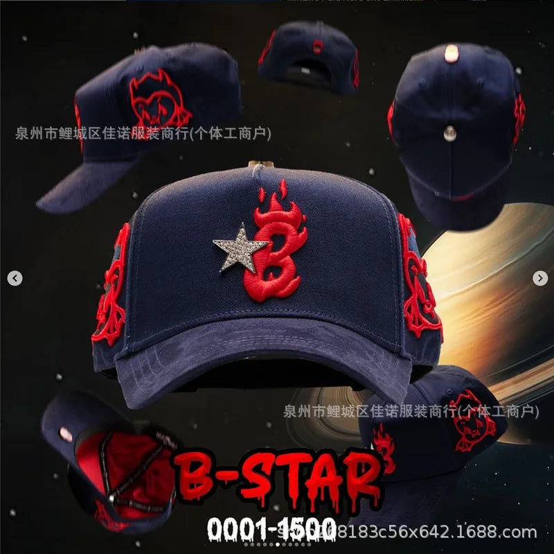 Gorra de Béisbol Ajustable DANDY con Bordado de Letras, Estilo Hip Hop, Moderna, Transpirable, con Protección Solar, Parte Superior Redonda y Flexible