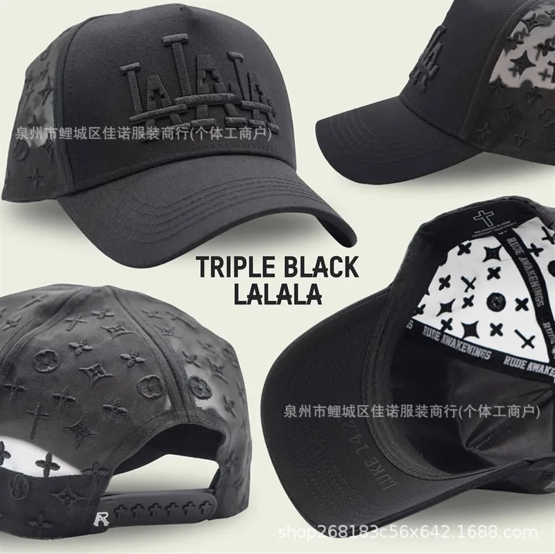 Gorra de Béisbol Ajustable DANDY con Bordado de Letras, Estilo Hip Hop, Moderna, Transpirable, con Protección Solar, Parte Superior Redonda y Flexible