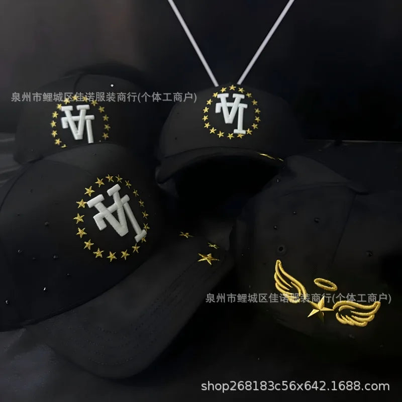 Gorra de Béisbol Ajustable DANDY con Bordado de Letras, Estilo Hip Hop, Moderna, Transpirable, con Protección Solar, Parte Superior Redonda y Flexible