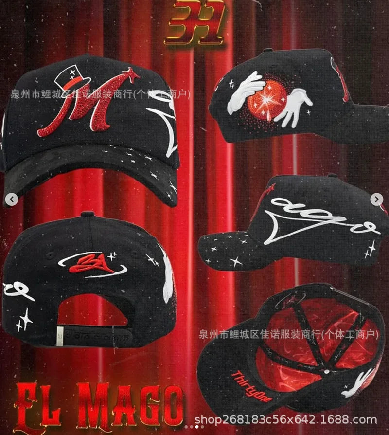Gorra de Béisbol Ajustable DANDY con Bordado de Letras, Estilo Hip Hop, Moderna, Transpirable, con Protección Solar, Parte Superior Redonda y Flexible