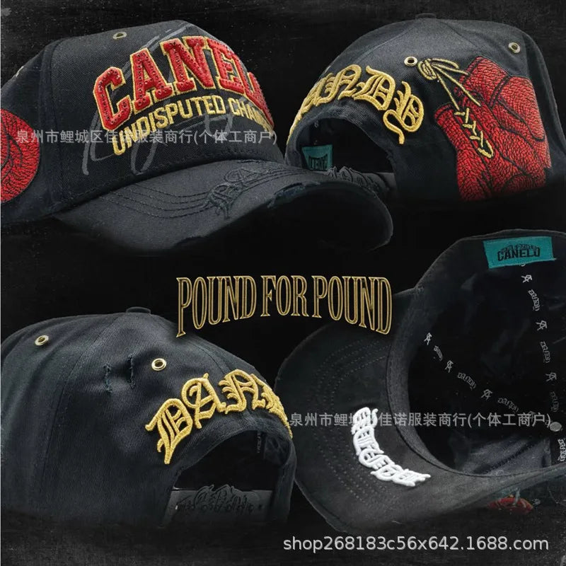 Gorra de Béisbol Ajustable DANDY con Bordado de Letras, Estilo Hip Hop, Moderna, Transpirable, con Protección Solar, Parte Superior Redonda y Flexible