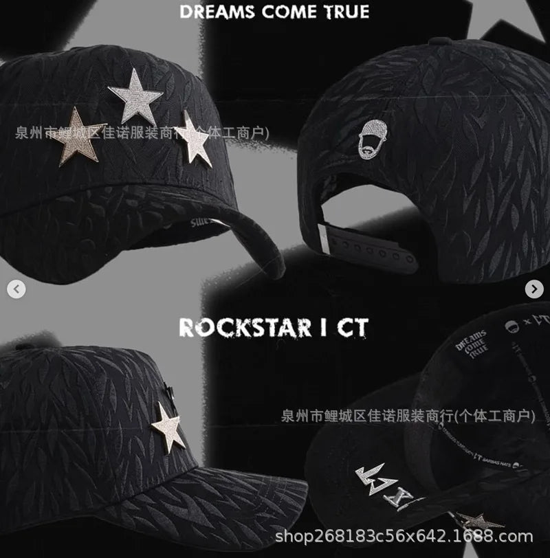 Gorra de Béisbol Ajustable DANDY con Bordado de Letras, Estilo Hip Hop, Moderna, Transpirable, con Protección Solar, Parte Superior Redonda y Flexible