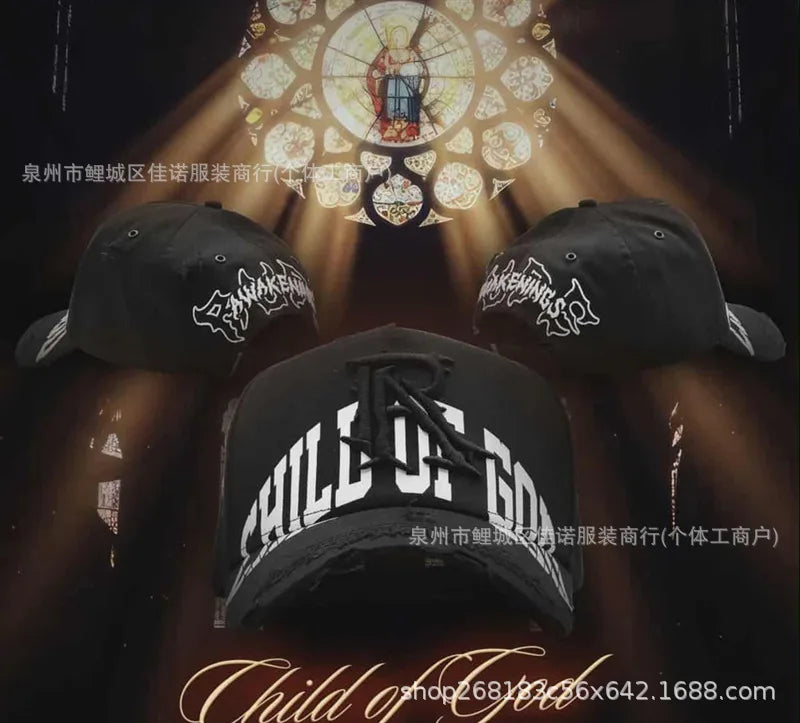 Gorra de Béisbol Ajustable DANDY con Bordado de Letras, Estilo Hip Hop, Moderna, Transpirable, con Protección Solar, Parte Superior Redonda y Flexible