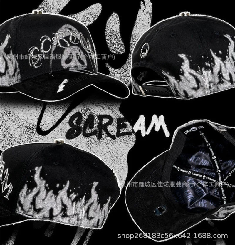 Gorra de Béisbol Ajustable DANDY con Bordado de Letras, Estilo Hip Hop, Moderna, Transpirable, con Protección Solar, Parte Superior Redonda y Flexible