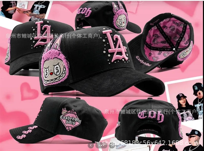 Gorra de Béisbol Ajustable DANDY con Bordado de Letras, Estilo Hip Hop, Moderna, Transpirable, con Protección Solar, Parte Superior Redonda y Flexible