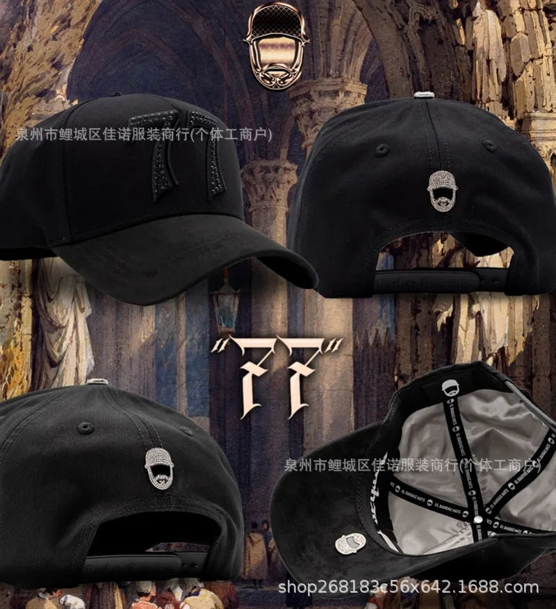 Gorra de Béisbol Ajustable DANDY con Bordado de Letras, Estilo Hip Hop, Moderna, Transpirable, con Protección Solar, Parte Superior Redonda y Flexible