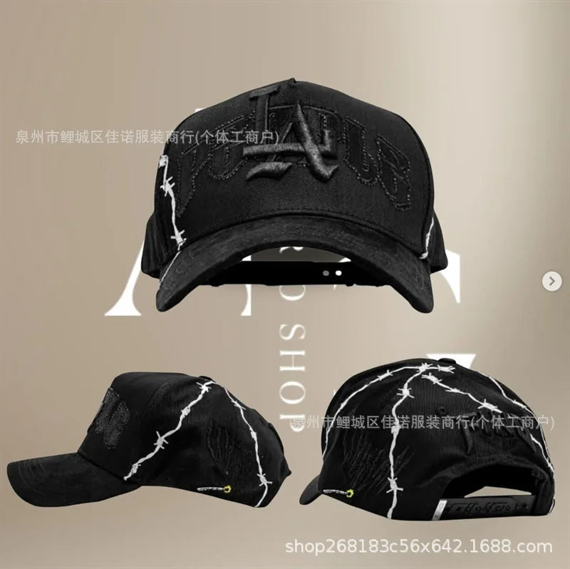 Gorra de Béisbol Ajustable DANDY con Bordado de Letras, Estilo Hip Hop, Moderna, Transpirable, con Protección Solar, Parte Superior Redonda y Flexible