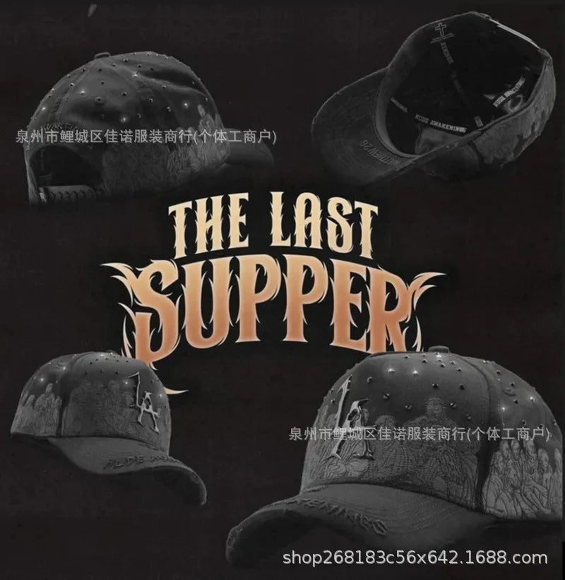 Gorra de Béisbol Ajustable DANDY con Bordado de Letras, Estilo Hip Hop, Moderna, Transpirable, con Protección Solar, Parte Superior Redonda y Flexible