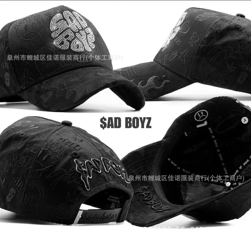 Gorra de Béisbol Ajustable DANDY con Bordado de Letras, Estilo Hip Hop, Moderna, Transpirable, con Protección Solar, Parte Superior Redonda y Flexible