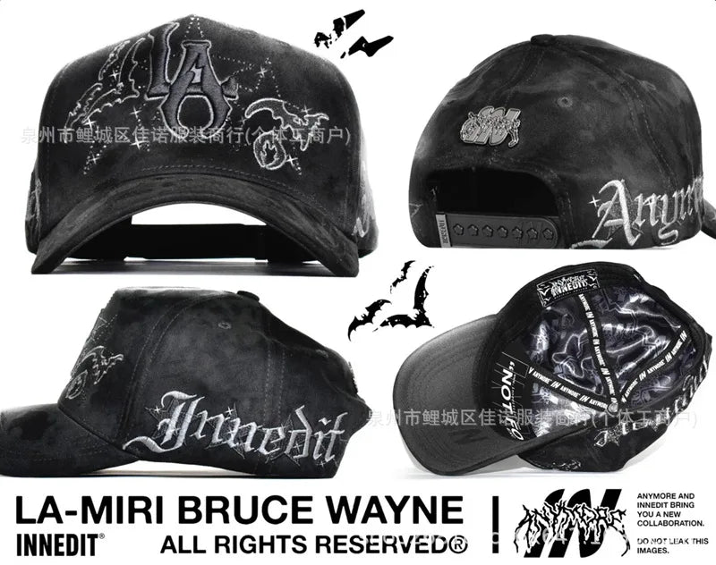 Gorra de Béisbol Ajustable DANDY con Bordado de Letras, Estilo Hip Hop, Moderna, Transpirable, con Protección Solar, Parte Superior Redonda y Flexible