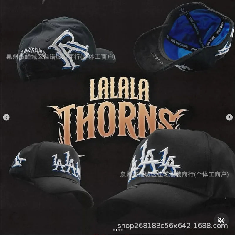 Gorra de Béisbol Ajustable DANDY con Bordado de Letras, Estilo Hip Hop, Moderna, Transpirable, con Protección Solar, Parte Superior Redonda y Flexible