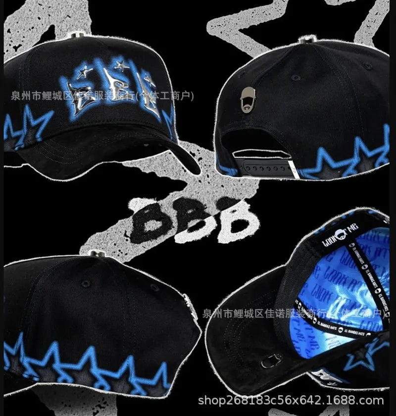 Gorra de Béisbol Ajustable DANDY con Bordado de Letras, Estilo Hip Hop, Moderna, Transpirable, con Protección Solar, Parte Superior Redonda y Flexible