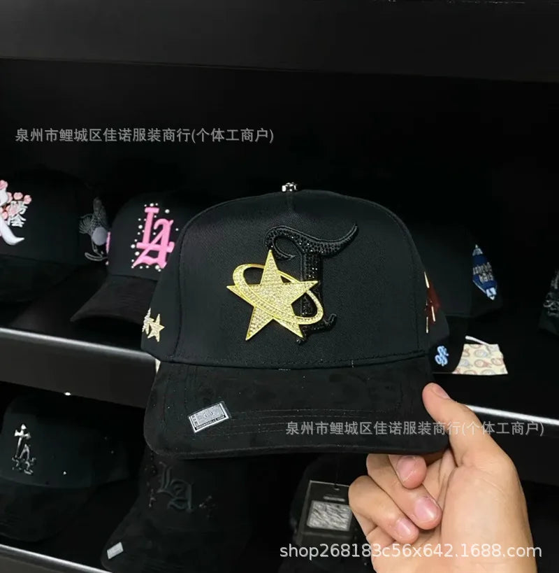 Gorra de Béisbol Ajustable DANDY con Bordado de Letras, Estilo Hip Hop, Moderna, Transpirable, con Protección Solar, Parte Superior Redonda y Flexible
