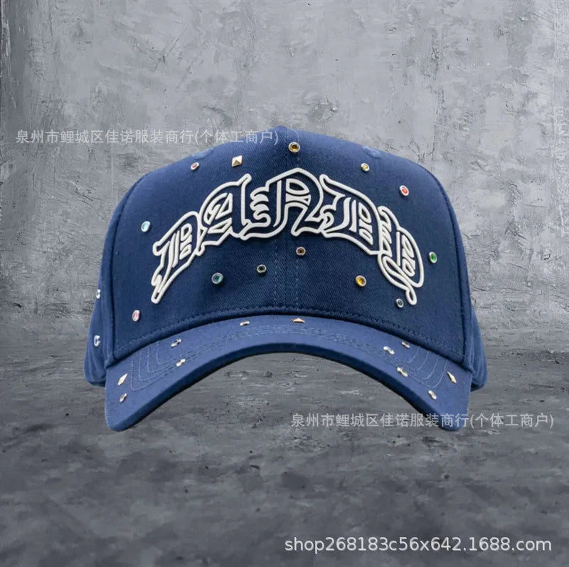 Gorra de Béisbol Ajustable DANDY con Bordado de Letras, Estilo Hip Hop, Moderna, Transpirable, con Protección Solar, Parte Superior Redonda y Flexible