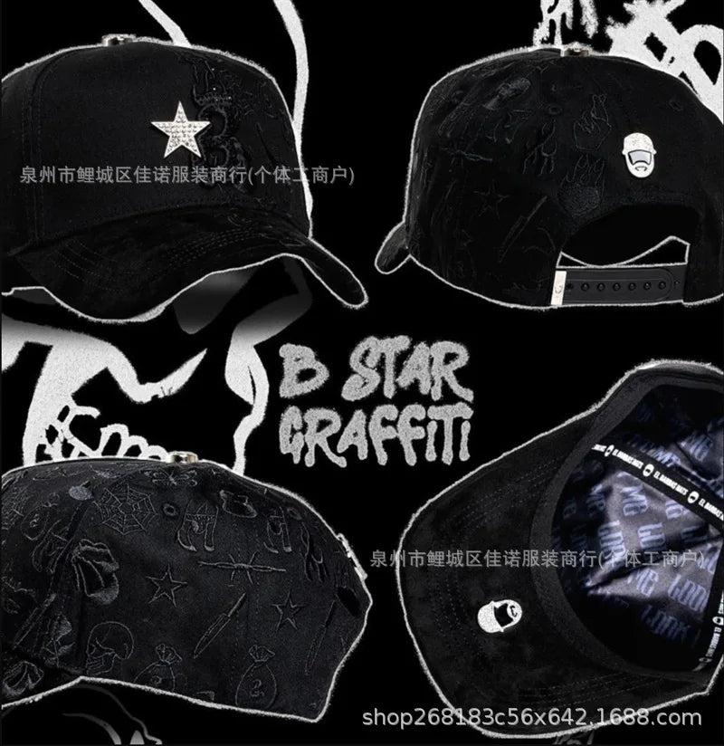 Gorra de Béisbol Ajustable DANDY con Bordado de Letras, Estilo Hip Hop, Moderna, Transpirable, con Protección Solar, Parte Superior Redonda y Flexible
