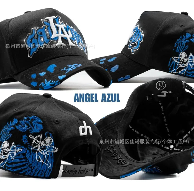Gorra de Béisbol Ajustable DANDY con Bordado de Letras, Estilo Hip Hop, Moderna, Transpirable, con Protección Solar, Parte Superior Redonda y Flexible