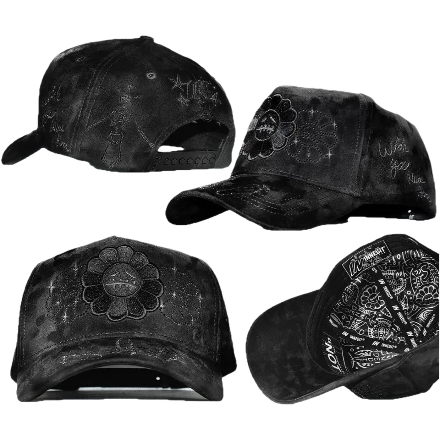 Gorra de Béisbol Ajustable DANDY con Bordado de Letras, Estilo Hip Hop, Moderna, Transpirable, con Protección Solar, Parte Superior Redonda y Flexible